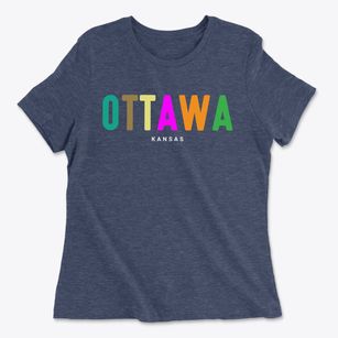 Ottawa Kansas Color Pop Women's Cotton T-Shirt