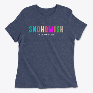 Snohomish Washington Color Pop Women's Cotton T-Shirt