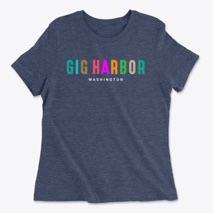 Gig Harbor Washington Color Pop Women's Cotton T-Shirt