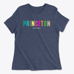 Princeton Indiana Color Pop Women's Cotton T-Shirt