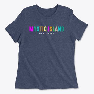 Mystic Island New Jersey Color Pop Women's Cotton T-Shirt