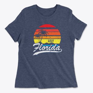 Lely Florida Palm Tree Sunset Women's Cotton T-Shirt