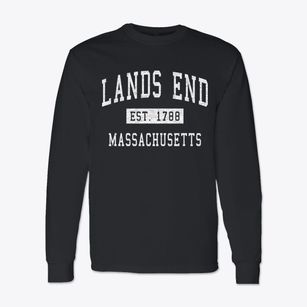 Lands End Massachusetts Classic Established Classic Long Sleeve T-Shirt