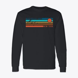 Mariaville Lake New York Blissful Sunset Classic Long Sleeve T-Shirt
