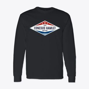 Conesus Hamlet New York Diamond Star Classic Long Sleeve T-Shirt