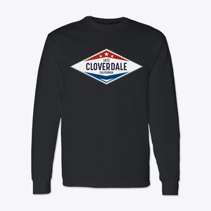 Cloverdale California Diamond Star Classic Long Sleeve T-Shirt