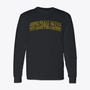 Cuyahoga Falls Ohio Trendy Block Classic Long Sleeve T-Shirt