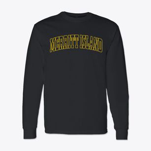Merritt Island Florida Trendy Block Classic Long Sleeve T-Shirt
