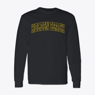 Holden Beach North Carolina Trendy Block Classic Long Sleeve T-Shirt
