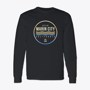 Marin City California Color Fade Classic Long Sleeve T-Shirt