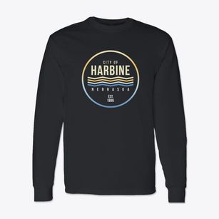 Harbine Nebraska Color Fade Classic Long Sleeve T-Shirt