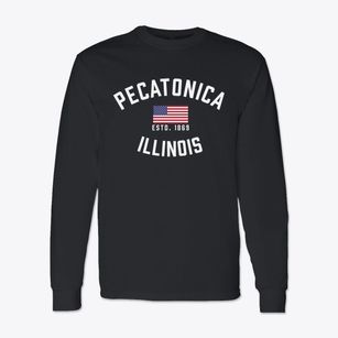 Pecatonica Illinois Patriot Classic Long Sleeve T-Shirt