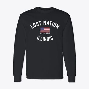 Lost Nation Illinois Patriot Classic Long Sleeve T-Shirt