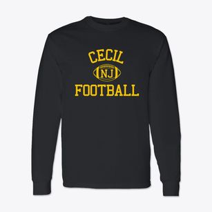 Cecil New Jersey Football Classic Long Sleeve T-Shirt