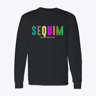 Sequim Washington Color Pop Classic Long Sleeve T-Shirt