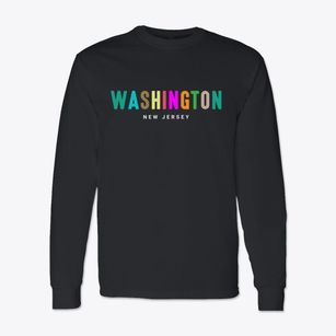 Washington New Jersey Color Pop Classic Long Sleeve T-Shirt