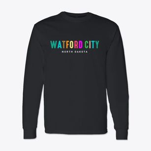 Watford City North Dakota Color Pop Classic Long Sleeve T-Shirt