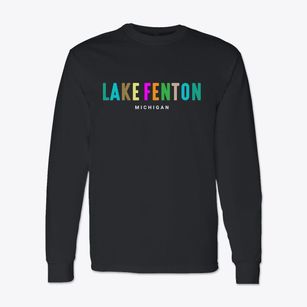 Lake Fenton Michigan Color Pop Classic Long Sleeve T-Shirt