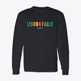 Lisbon Falls Maine Color Pop Classic Long Sleeve T-Shirt