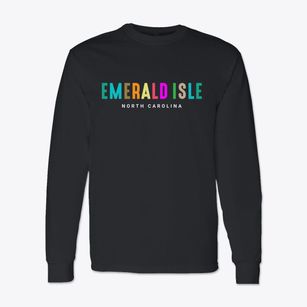 Emerald Isle North Carolina Color Pop Classic Long Sleeve T-Shirt