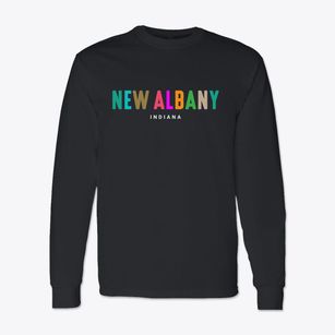New Albany Indiana Color Pop Classic Long Sleeve T-Shirt