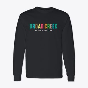 Broad Creek North Carolina Color Pop Classic Long Sleeve T-Shirt