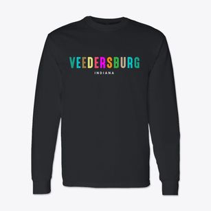 Veedersburg Indiana Color Pop Classic Long Sleeve T-Shirt