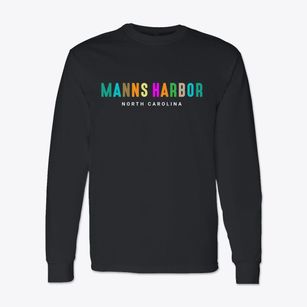 Manns Harbor North Carolina Color Pop Classic Long Sleeve T-Shirt