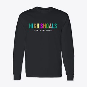 High Shoals North Carolina Color Pop Classic Long Sleeve T-Shirt
