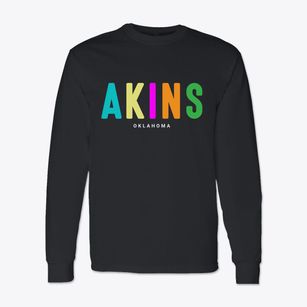 Akins Oklahoma Color Pop Classic Long Sleeve T-Shirt
