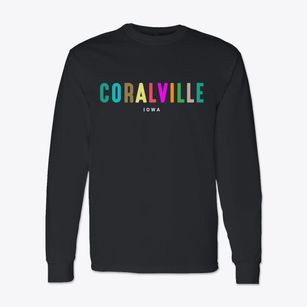 Coralville Iowa Color Pop Classic Long Sleeve T-Shirt