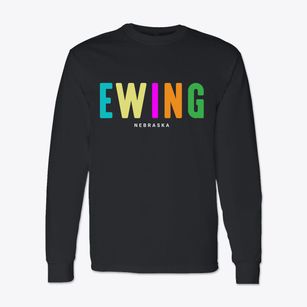 Ewing Nebraska Color Pop Classic Long Sleeve T-Shirt
