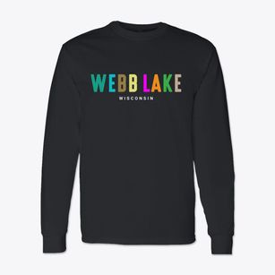 Webb Lake Wisconsin Color Pop Classic Long Sleeve T-Shirt