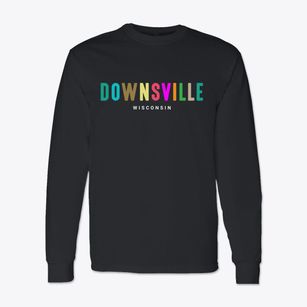 Downsville Wisconsin Color Pop Classic Long Sleeve T-Shirt
