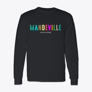 Mandeville Louisiana Color Pop Classic Long Sleeve T-Shirt