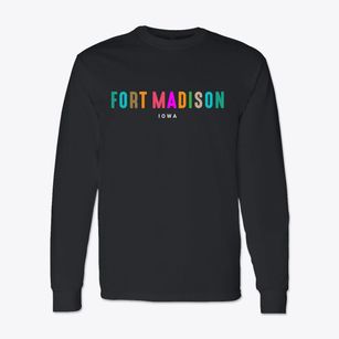 Fort Madison Iowa Color Pop Classic Long Sleeve T-Shirt