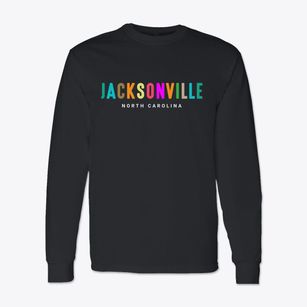 Jacksonville North Carolina Color Pop Classic Long Sleeve T-Shirt