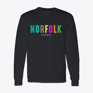 Norfolk Virginia Color Pop Classic Long Sleeve T-Shirt