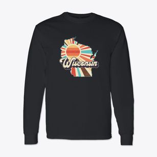  Wisconsin Retro Art Classic Long Sleeve T-Shirt