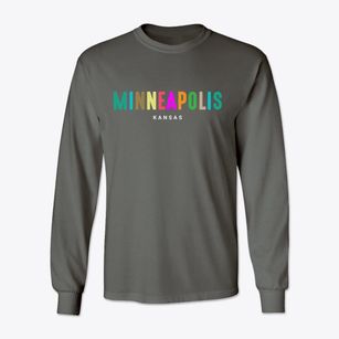 Minneapolis Kansas Color Pop Classic Long Sleeve T-Shirt