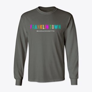 Franklin Town Massachusetts Color Pop Classic Long Sleeve T-Shirt