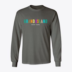 Grand Island New York Color Pop Classic Long Sleeve T-Shirt