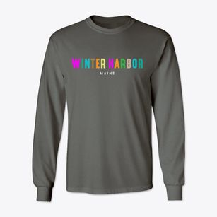 Winter Harbor Maine Color Pop Classic Long Sleeve T-Shirt