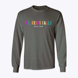 St. Regis Falls New York Color Pop Classic Long Sleeve T-Shirt