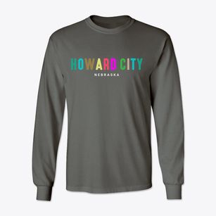 Howard City Nebraska Color Pop Classic Long Sleeve T-Shirt