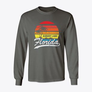 Asbury Lake Florida Palm Tree Sunset Classic Long Sleeve T-Shirt