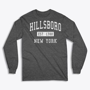 Hillsboro New York Classic Established Classic Long Sleeve T-Shirt