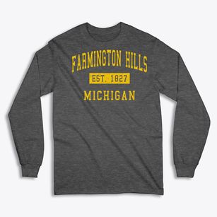 Farmington Hills Michigan Classic Established Classic Long Sleeve T-Shirt