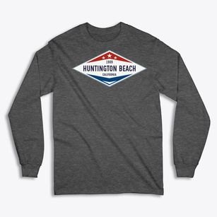 Huntington Beach California Diamond Star Classic Long Sleeve T-Shirt