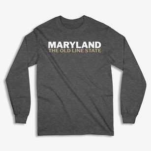  Maryland White and Gold Classic Long Sleeve T-Shirt